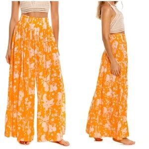 Agua Bendita Hanne Wide-Leg Floral Pants NWT Medium